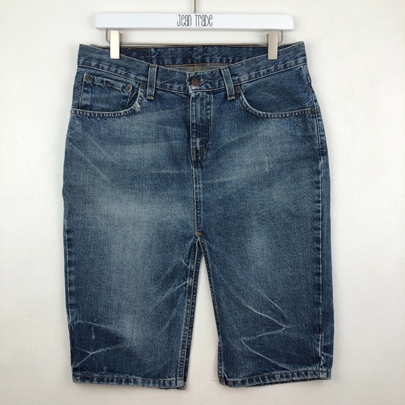 Levi's 669 Denim Jean Slit Skirt